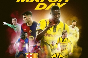 多特发布对阵巴萨海报：吉拉西、布兰特pk佩德里、孔德